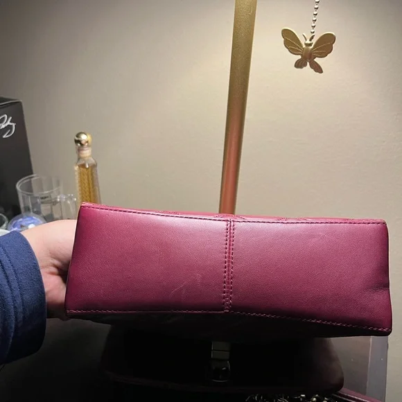 NWOT Kate Spade Burgundy medium Quilted Shoulder Bag - Picture 9 of 13